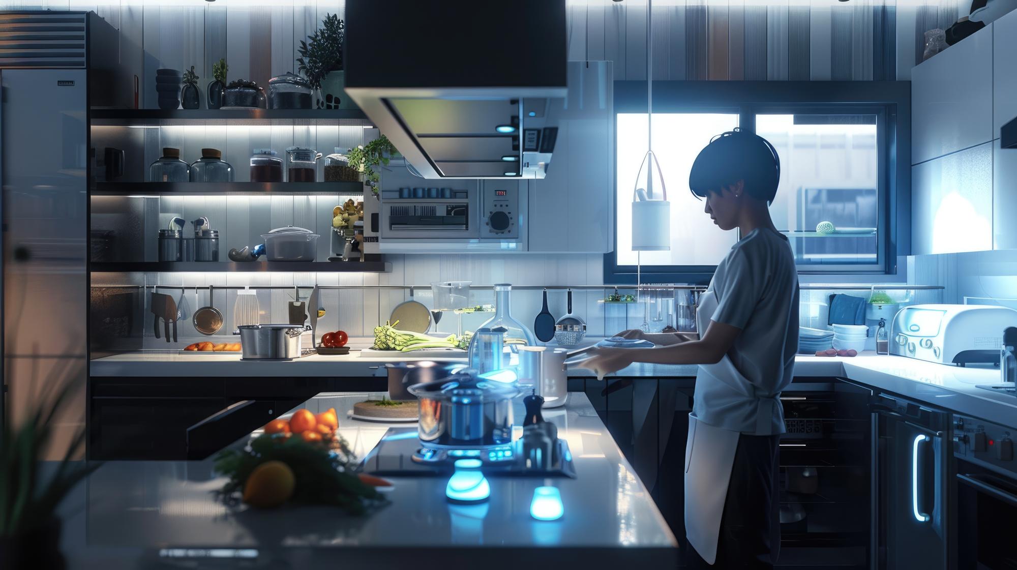 Interno della cucina del laboratorio
